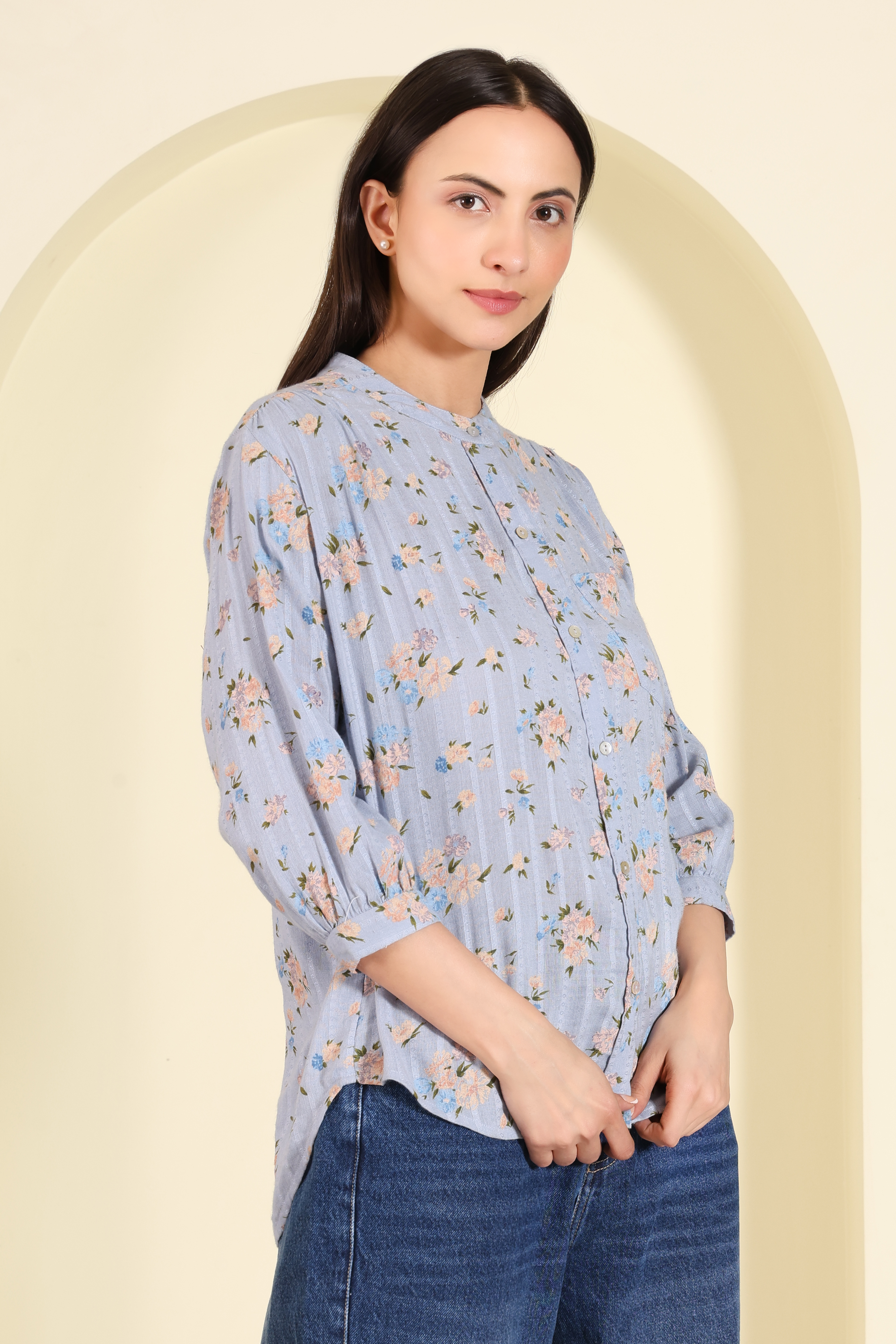 Classic Drape Top – side view