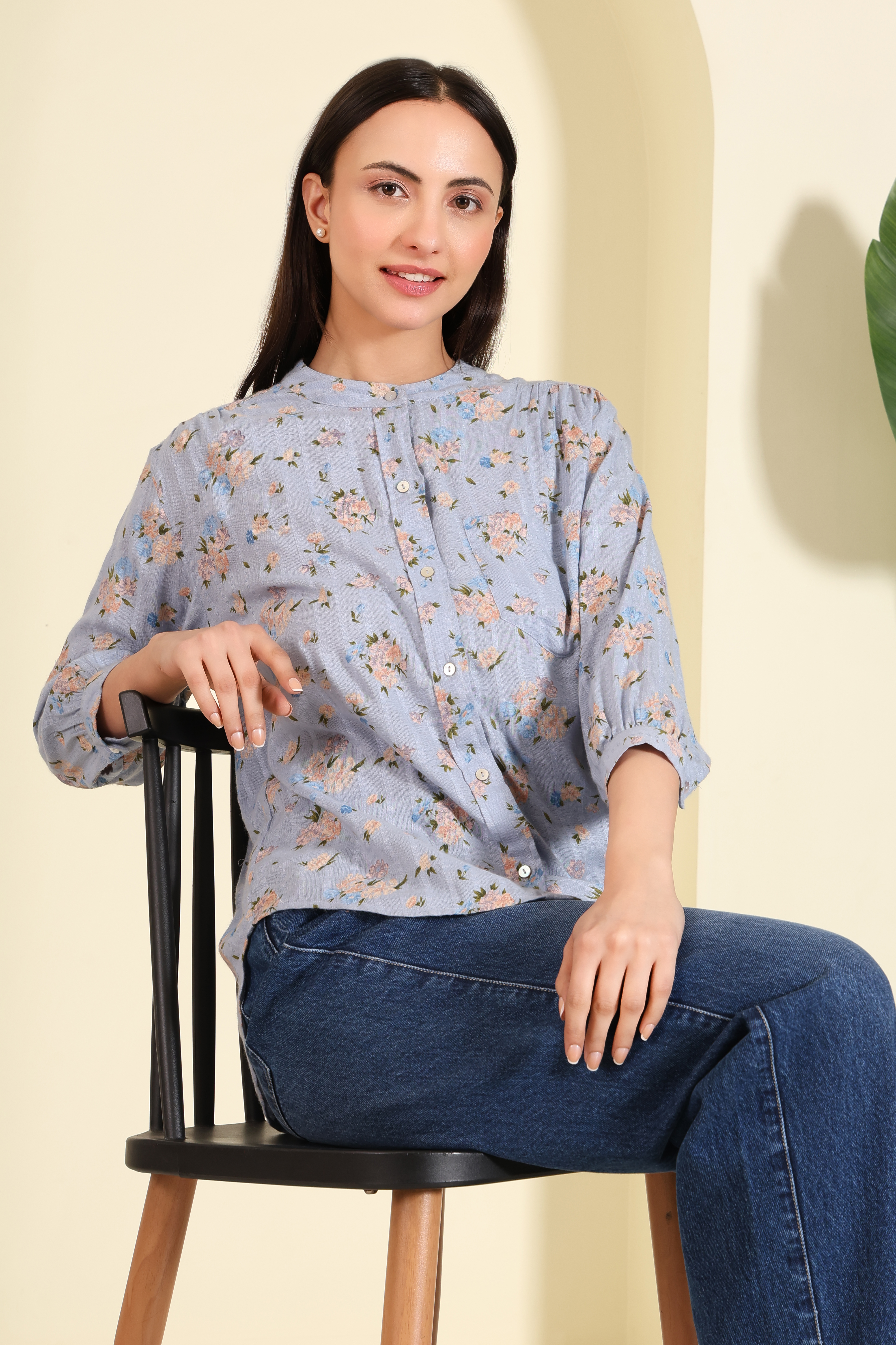 Classic Drape Top – close-up